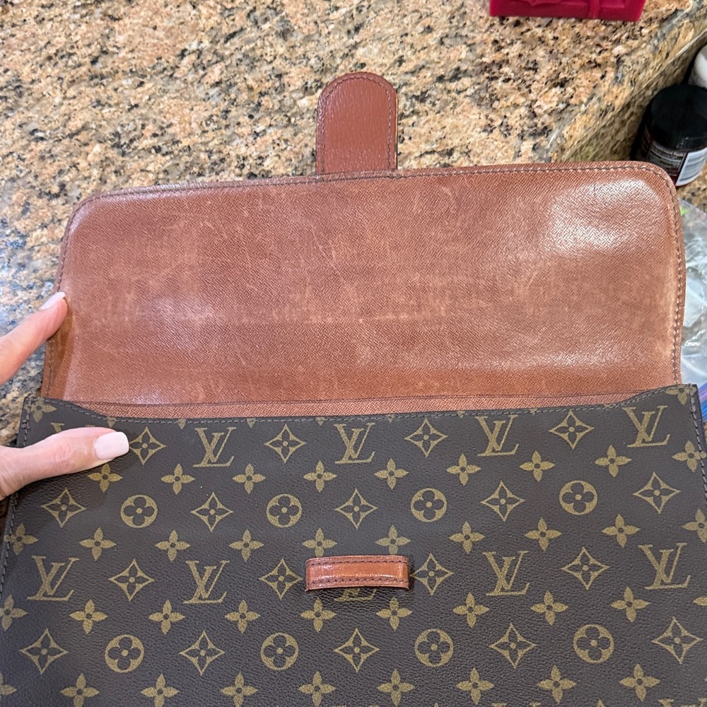 LV authentic monogram minister briefcase pre-date code interior pocket & divider - Picture 2 of 11